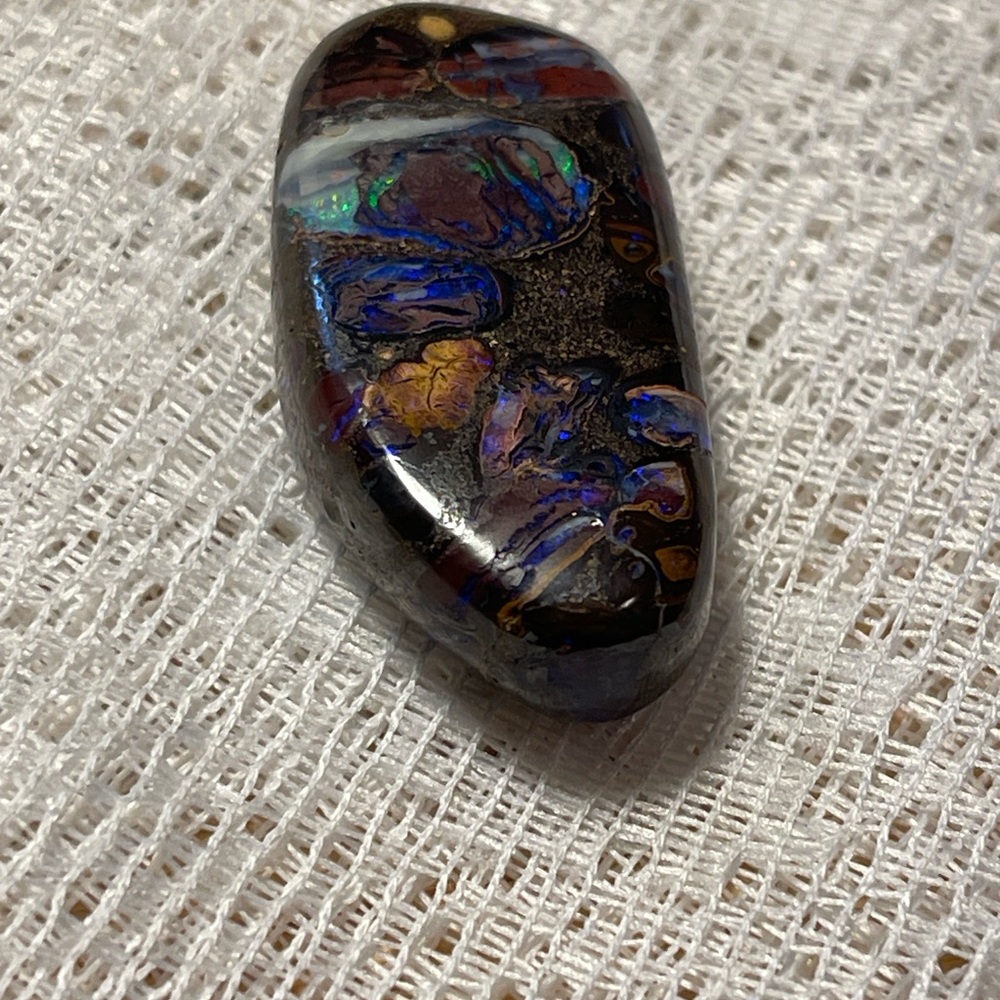 Polished Australian Boulder Opal Pendant - Picture 6 of 14